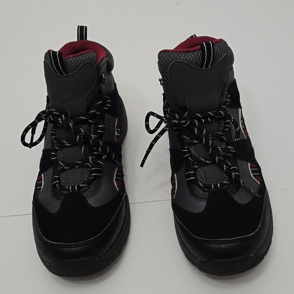 Lands\' End Men\'s Hiking Boots Gray Black Red Size 8.5 D main image 11